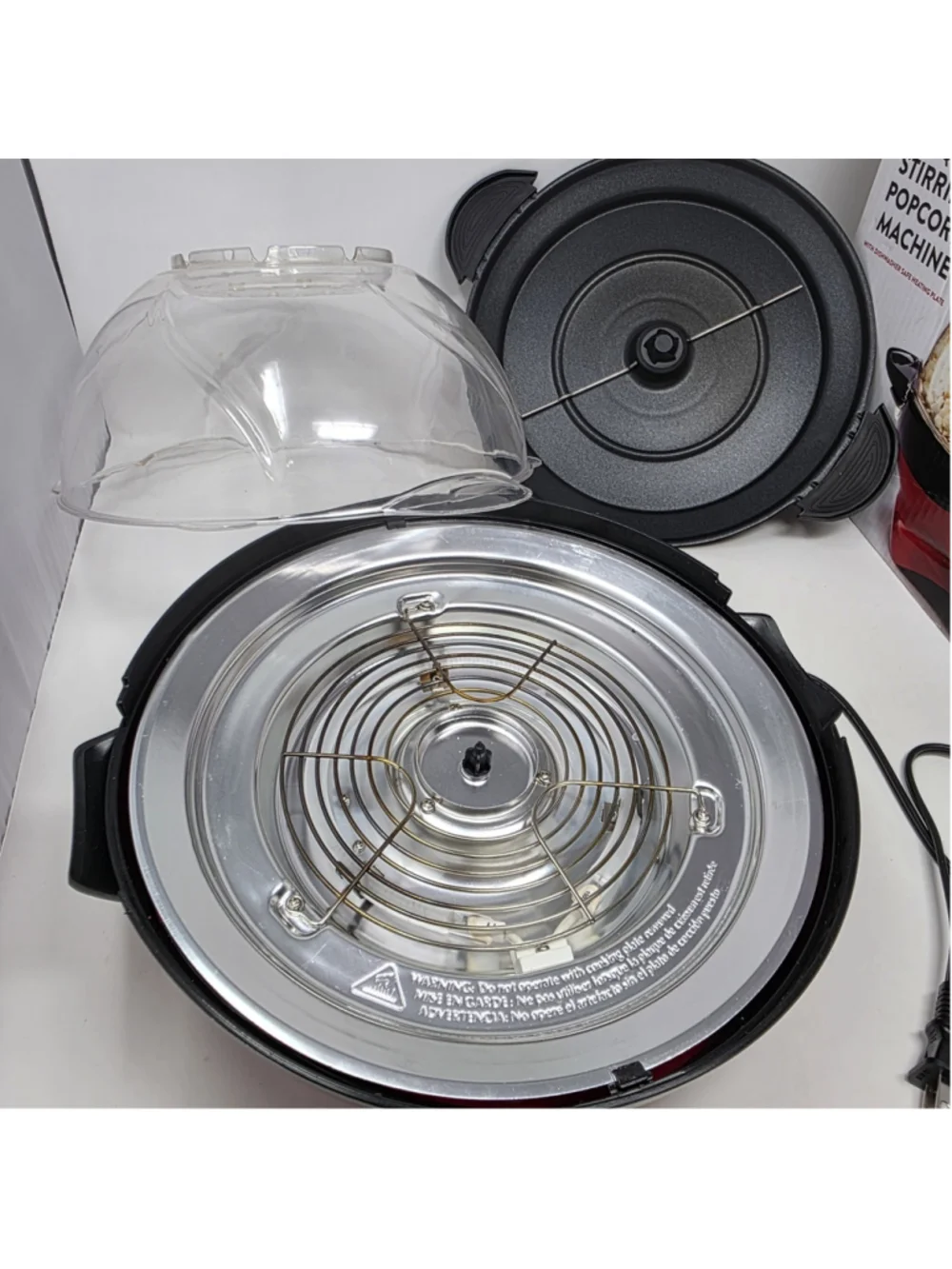 WEST BEND Stir Crazy Deluxe Electric Popcorn Popper Model 82310 NO Butter Lid